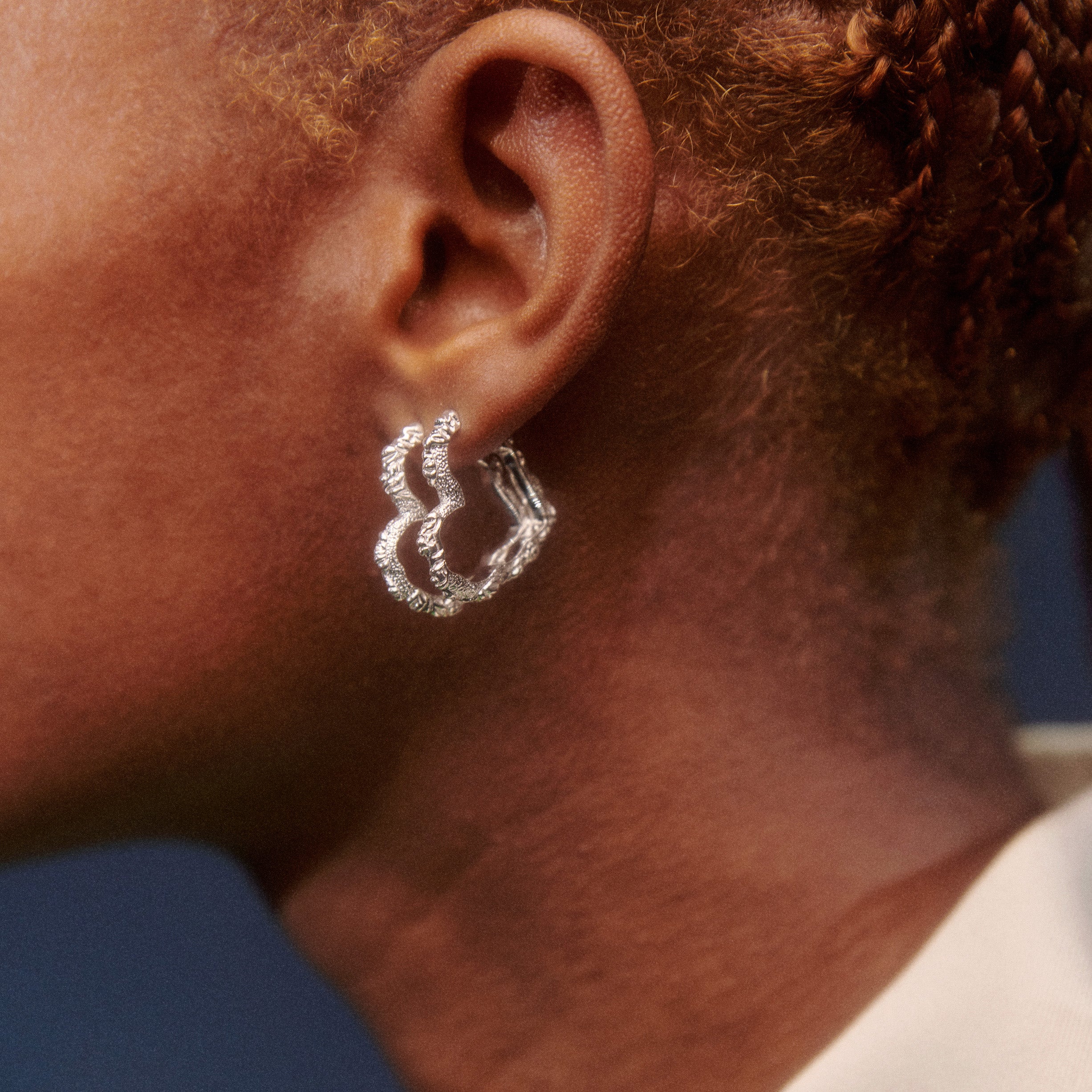 Heart Crush hoops - sølv